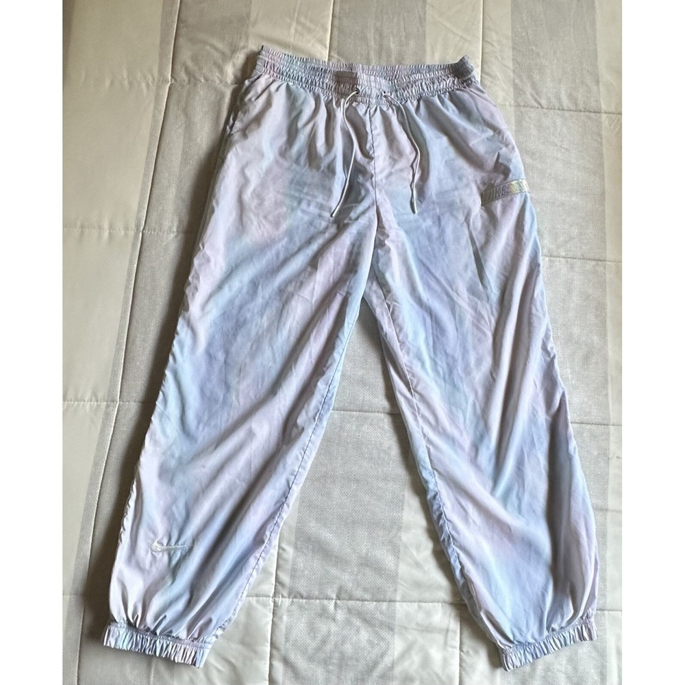 Nike Woven Joggers Womens‎ Light Blue Pink Purple Ghost Tie Die Pants iridescent